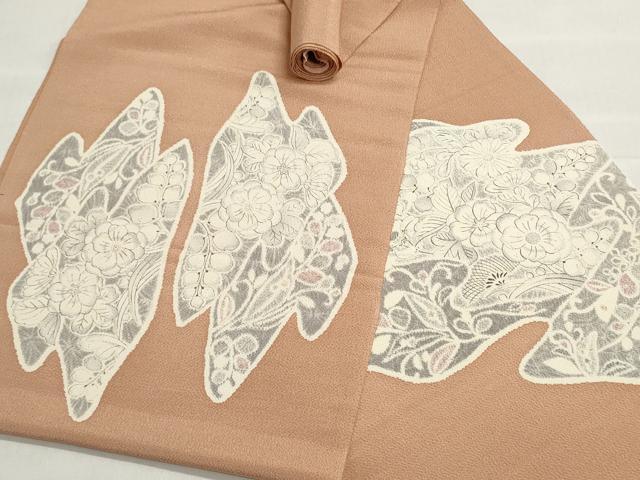 平和屋着物▼名古屋帯　帯反物　辻が花　鬼しぼ縮緬　逸品　未使用　DABJ9644we