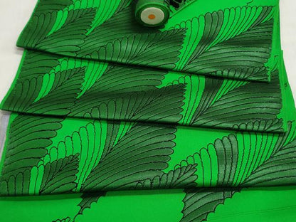 平和屋着物▼名古屋帯　帯反物　草葉文　逸品　未使用　DABJ9685we