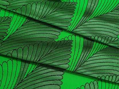 平和屋着物▼名古屋帯　帯反物　草葉文　逸品　未使用　DABJ9685we