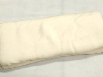 平和屋着物▼白生地　反物　着尺　白橡色　鬼しぼ縮緬　逸品　未使用　DABJ9759we