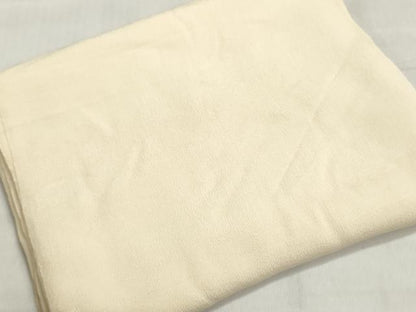 平和屋着物▼白生地　反物　着尺　白橡色　鬼しぼ縮緬　逸品　未使用　DABJ9759we