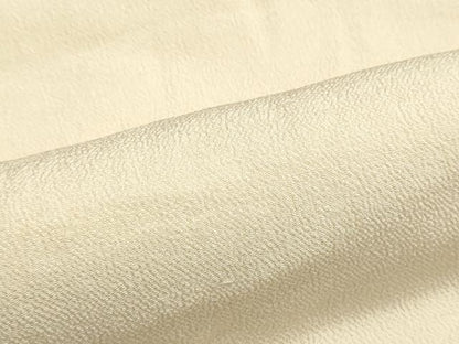 平和屋着物▼白生地　反物　着尺　白橡色　鬼しぼ縮緬　逸品　未使用　DABJ9759we