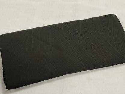 平和屋着物▼羽織・コート　黒生地　解き反物　羽尺　抽象地紋　逸品　DABJ9770we