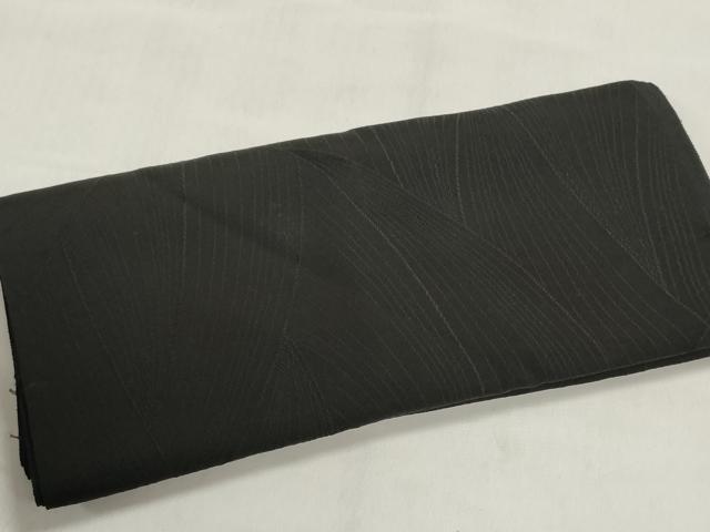 平和屋着物▼羽織・コート　黒生地　解き反物　羽尺　抽象地紋　逸品　DABJ9770we