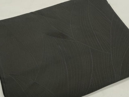 平和屋着物▼羽織・コート　黒生地　解き反物　羽尺　抽象地紋　逸品　DABJ9770we