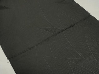 平和屋着物▼羽織・コート　黒生地　解き反物　羽尺　抽象地紋　逸品　DABJ9770we