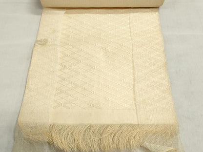 平和屋着物▼西陣　名古屋帯　帯反物　草花文　証紙付き　逸品　DABJ9828we