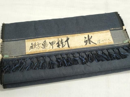 平和屋着物▼男性　紬　反物　着尺　アンサンブル　120亀甲　総詰め　キングサイズ　逸品　未使用　DABJ9862we