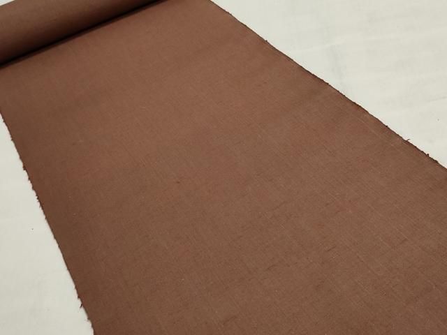 平和屋着物▼羽織・コート　反物　羽尺　紬地　宗伝唐茶色　逸品　未使用　DABJ9863we