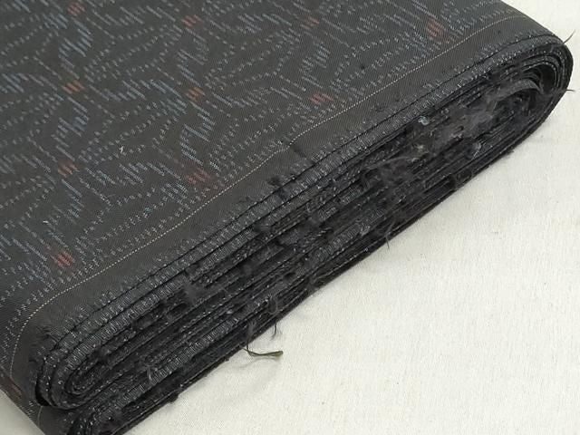 平和屋着物▼本場大島紬　反物　着尺　アンサンブル　麻の葉文様　証紙付き　逸品　未使用　DABJ9881we