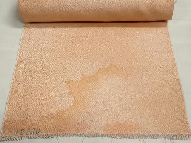 平和屋着物▼お召　反物　着尺　雲文　逸品　未使用　DABJ9900we