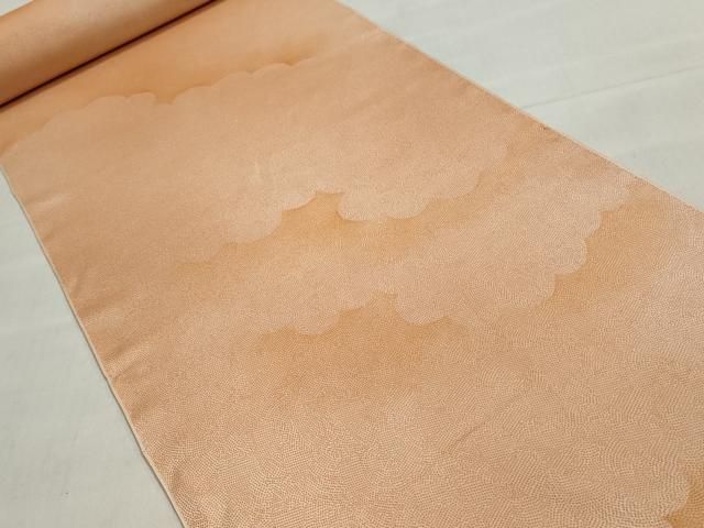 平和屋着物▼お召　反物　着尺　雲文　逸品　未使用　DABJ9900we