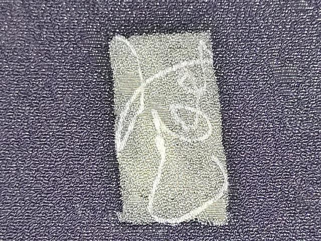 平和屋着物●付下げ　解き反物　着尺　作家物　手描き　草花文　金通し地　逸品　DABJ9931we