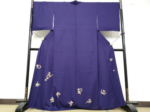 平和屋着物●螺鈿工芸作家　佐野正喜　訪問着　人物文　金彩　正絹　逸品　DABK0006ud