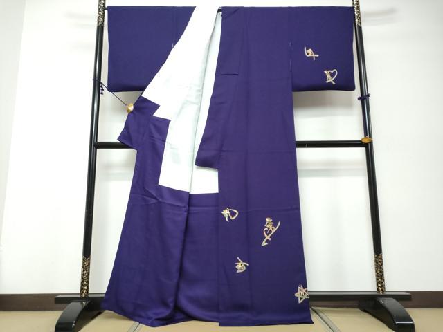 平和屋着物●螺鈿工芸作家　佐野正喜　訪問着　人物文　金彩　正絹　逸品　DABK0006ud
