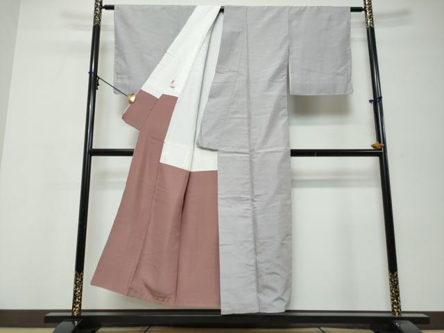 平和屋着物●ぜんまい紬　霞文　ますいわ屋扱い　正絹　逸品　未使用　DABK0010ud