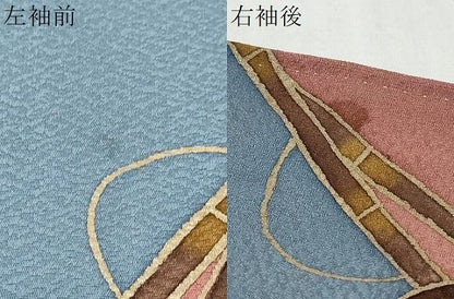 平和屋着物●二代目清次郎　手描き　訪問着　花鳥文　金彩　正絹　逸品　DABK0012ud