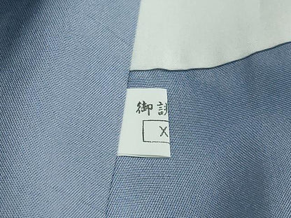平和屋着物●訪問着　紬地　草花文　シルエット　ロング丈　正絹　逸品　DABK0015ud