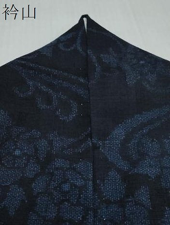 平和屋着物●本場結城紬　重要無形文化財　100亀甲　花唐草文　正絹　逸品　DABK0016ud