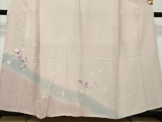 平和屋着物●訪問着　枝花文　暈し染め　正絹　逸品　DABK0025ud