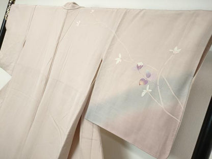 平和屋着物●訪問着　枝花文　暈し染め　正絹　逸品　DABK0025ud
