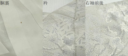 平和屋着物●本場大島紬　白大島　枝花文　正絹　逸品　DABK0028ud