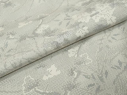 平和屋着物●本場大島紬　白大島　枝花文　正絹　逸品　DABK0028ud