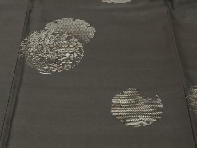 平和屋着物●本場大島紬　雪輪草花文　やまと誂製　正絹　逸品　DABK0037ud