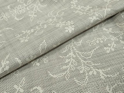 平和屋着物●本場大島紬　白大島　7マルキ　草花文　正絹　逸品　DABK0040ud