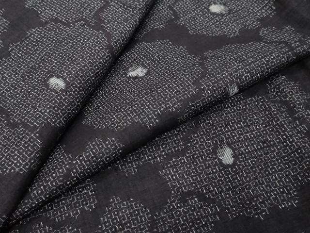 平和屋着物●結城紬　80亀甲　花尽くし文　正絹　逸品　DABK0041ud