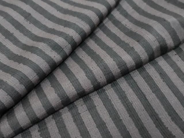 平和屋着物●上質な紬　縞　正絹　逸品　DABK0045ud