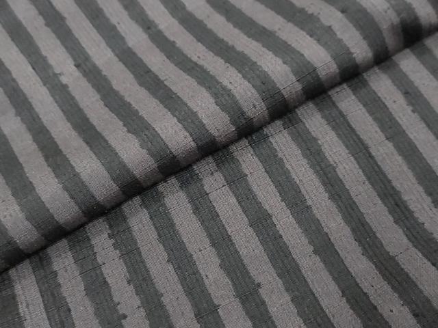 平和屋着物●上質な紬　縞　正絹　逸品　DABK0045ud