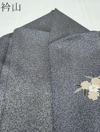 平和屋着物●訪問着　駒刺繍　流水草花文　金彩　正絹　逸品　DABK0046ud