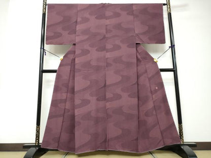 平和屋着物●伝統工芸師　服部光擴　江戸小紋　流水吉祥文　正絹　逸品　未使用　DABK0051ud