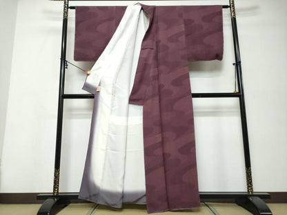 平和屋着物●伝統工芸師　服部光擴　江戸小紋　流水吉祥文　正絹　逸品　未使用　DABK0051ud
