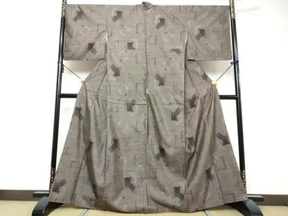 平和屋着物●本場大島紬　9マルキ　箔散らし文　正絹　逸品　DABK0052ud