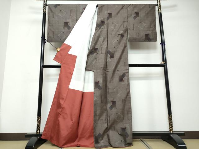平和屋着物●本場大島紬　9マルキ　箔散らし文　正絹　逸品　DABK0052ud