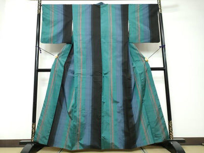 平和屋着物●本場大島紬　抽象文様　正絹　逸品　DABK0055ud
