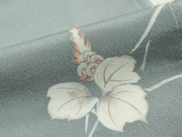 平和屋着物●訪問着　蔦の葉文　正絹　逸品　DABK0058ud