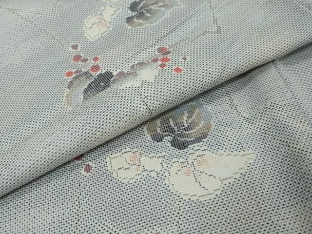 平和屋着物●本場大島紬　南天文　杉野つむぎ技研謹製　証紙付き　正絹　逸品　DABK0061ud