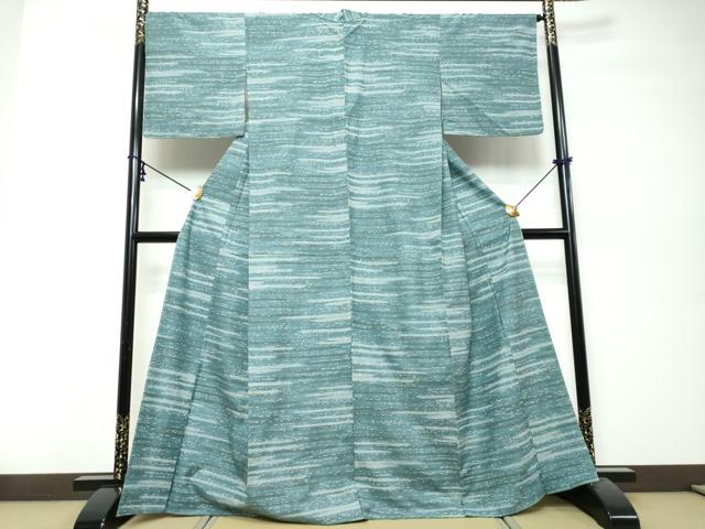 平和屋着物●上質な紬　霞文　金彩　正絹　逸品　DABK0062ud