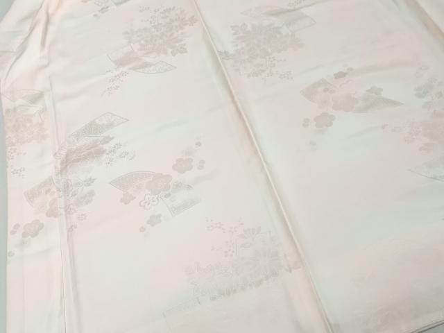 平和屋着物●振袖用長襦袢　袷　短冊草花地紋　暈し染め　正絹　逸品　DABK0065ud