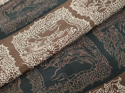 平和屋着物●男性　長襦袢　袷　龍　正絹　逸品　DABK0066ud