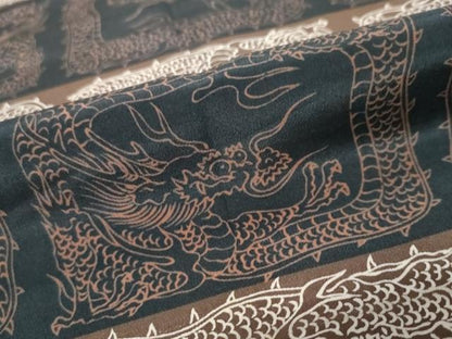 平和屋着物●男性　長襦袢　袷　龍　正絹　逸品　DABK0066ud