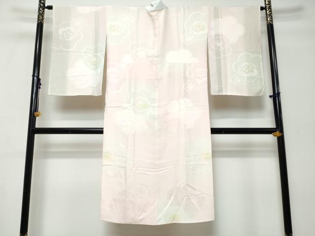 平和屋着物●長襦袢　袷　舞梅地紋　暈し染め　正絹　逸品　DABK0068ud