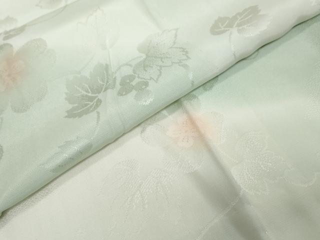 平和屋着物●長襦袢　無双仕立て　葡萄蔦の葉地紋　暈し染め　正絹　逸品　未使用　DABK0078ud