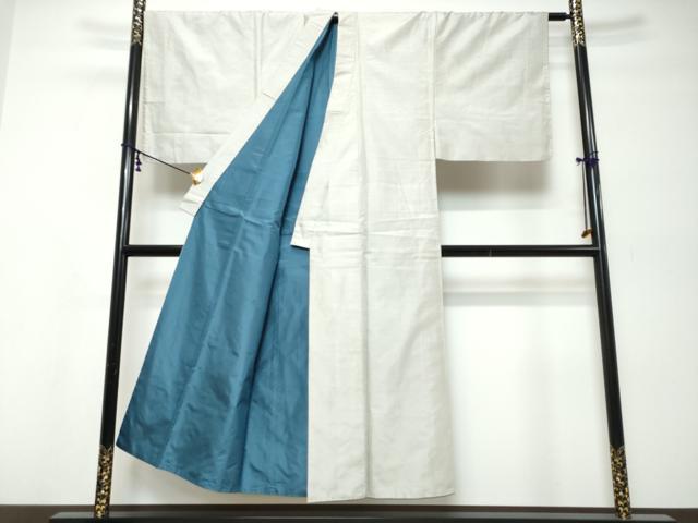平和屋着物●男性　本場大島紬　白大島　100亀甲　総詰め　正絹　逸品　DABK0084ud