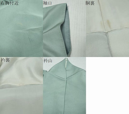 平和屋着物●上質な色無地　青磁色　正絹　逸品　DABK0091ud