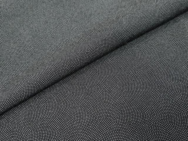 平和屋着物●江戸小紋　鮫小紋柄　黒地　正絹　逸品　DABK0096ud