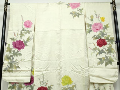 平和屋着物●豪華振袖　ろうけつ染め　枝花文　正絹　逸品　DABK0112ud